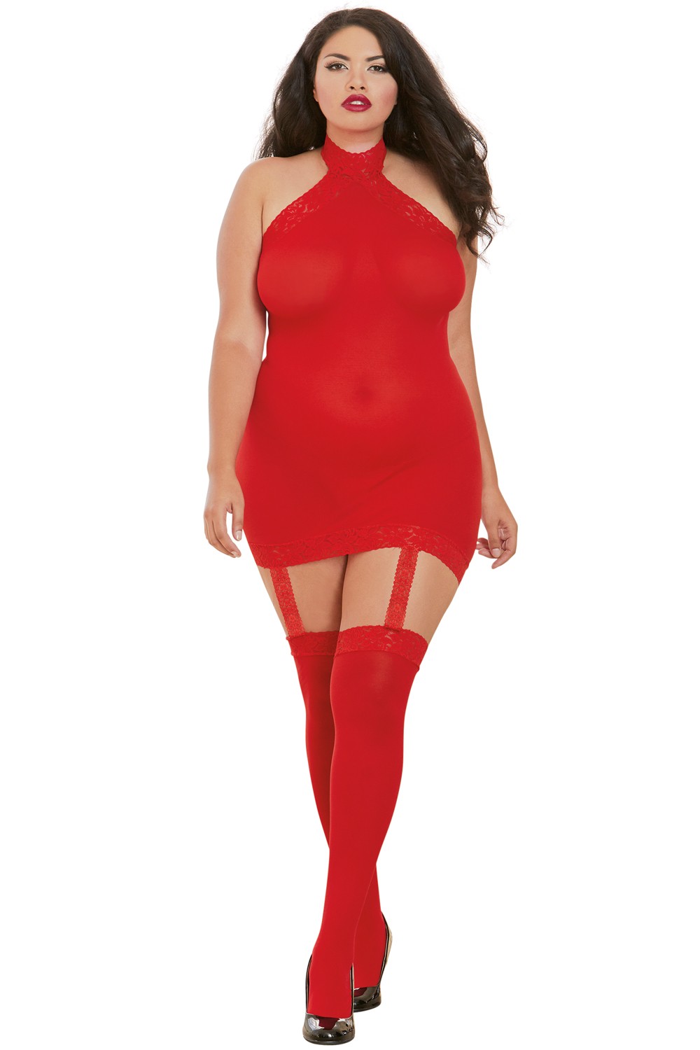 Bodystocking rosso pizzo taglia grande effetto guepiere sensualità femminile elegante sensuale raffinata seducente sofisticata