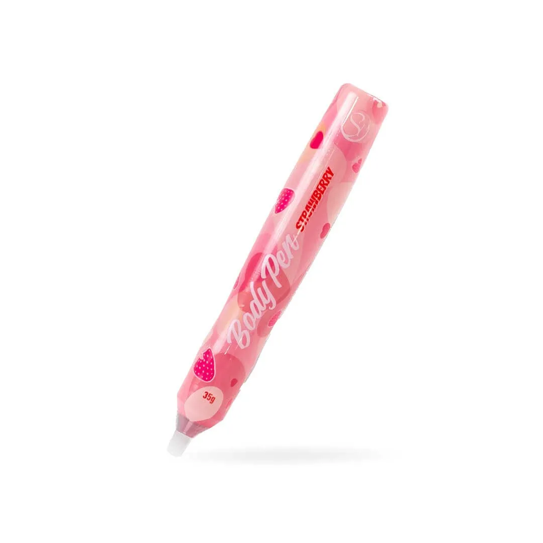 Penna commestibile fragola divertente sensualità dolcezza disegno corpo gusto naturale sensuale elegante raffinata seducente