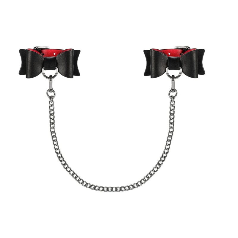 A745 Manette Con Catena - Nero E Rosso - immagine 3