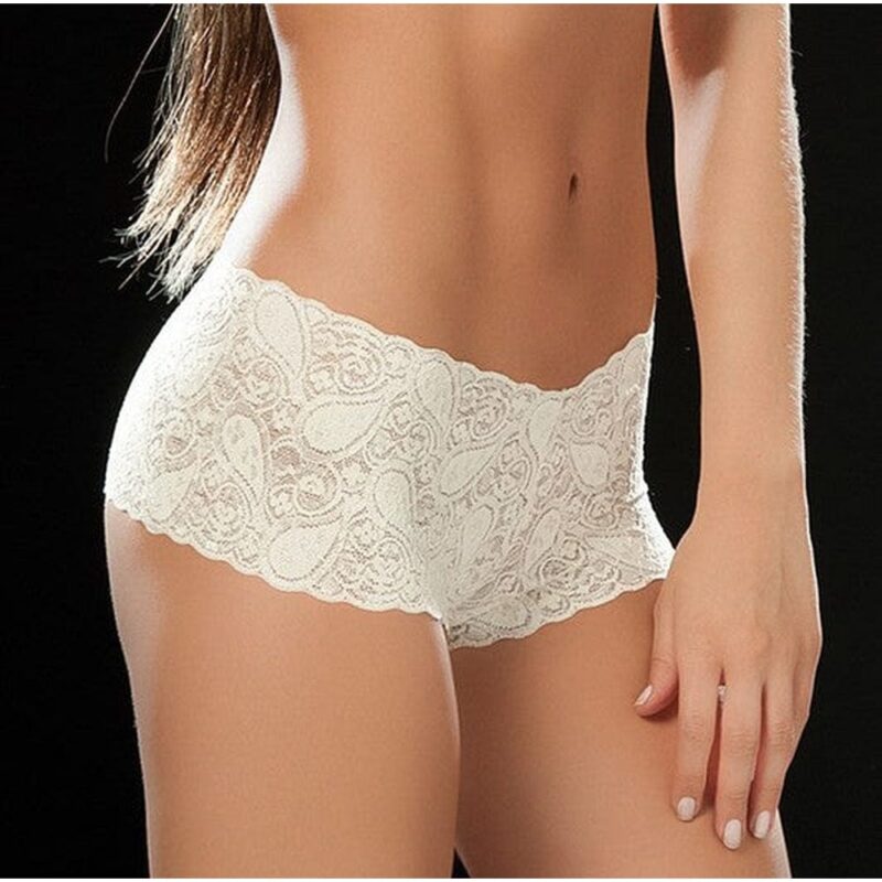 90 Boyshorts In Pizzo Avorio - Mal90Ivo