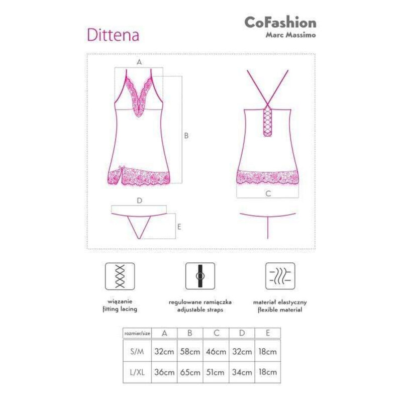 Camicia Da Notte Donna In Pizzo Nero - immagine 7