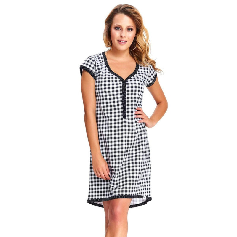 Camicia Da Notte Lunga Da Donna In Cotone - immagine 2