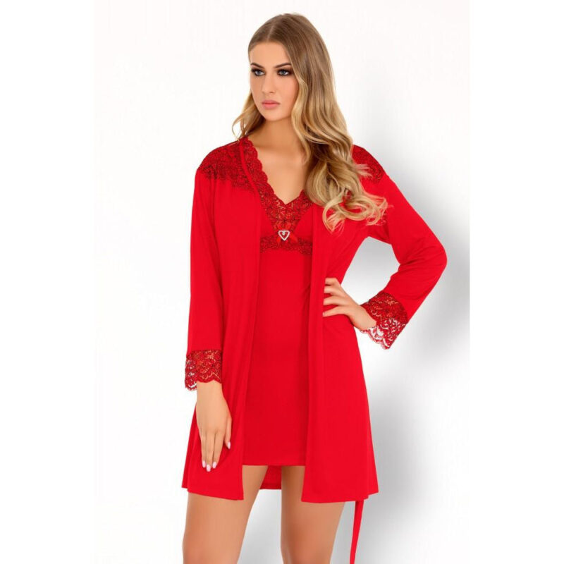 Camicia Da Notte Rossa Sexy - immagine 7