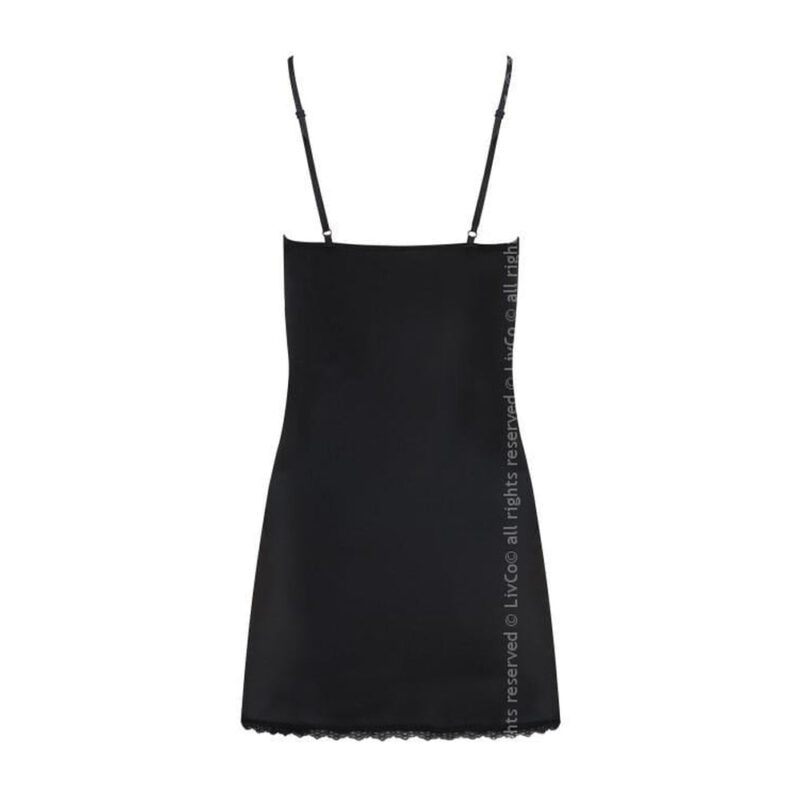 Camicia Da Notte In Raso Nero - immagine 6