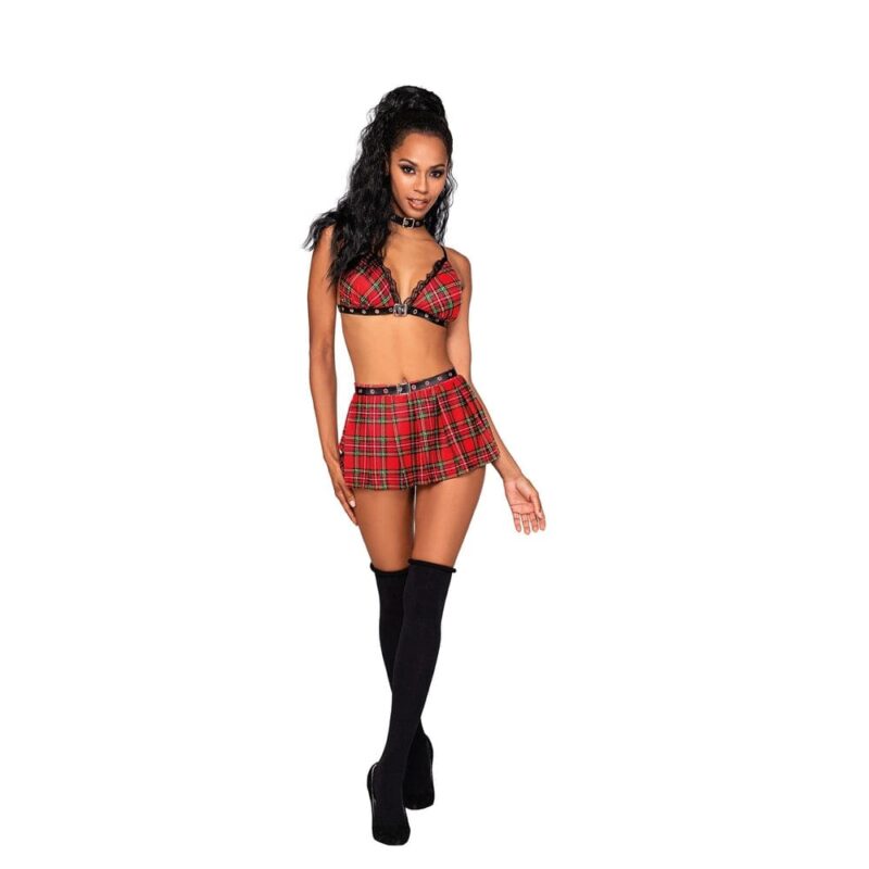 Costume Da Scolaretta Con Minigonna E Reggiseno - Dg12503Cos - immagine 3