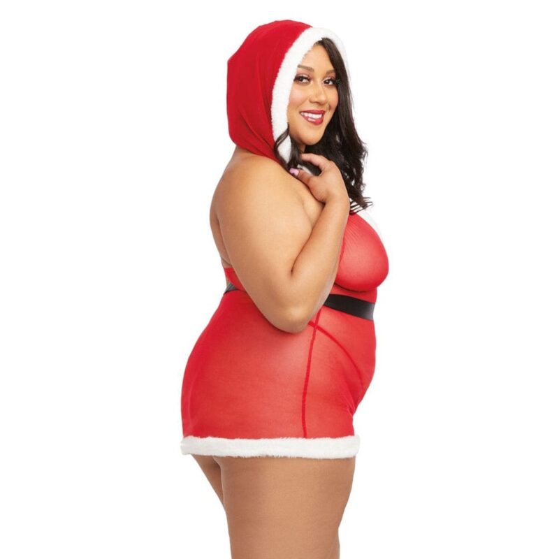 Costume Da Mamma Natale 3 Pezzi Plus Size - Dg12402X - immagine 2