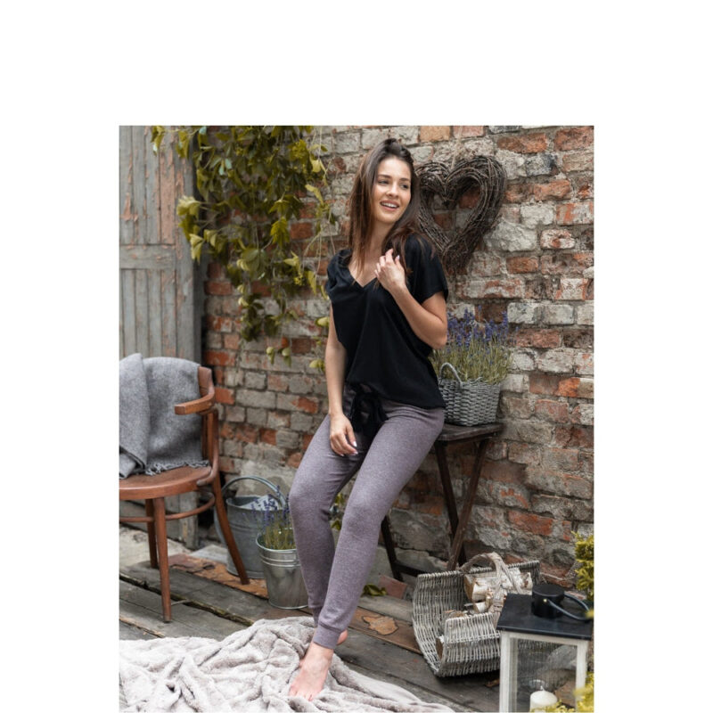 Set Pigiama Donna Nero - immagine 2
