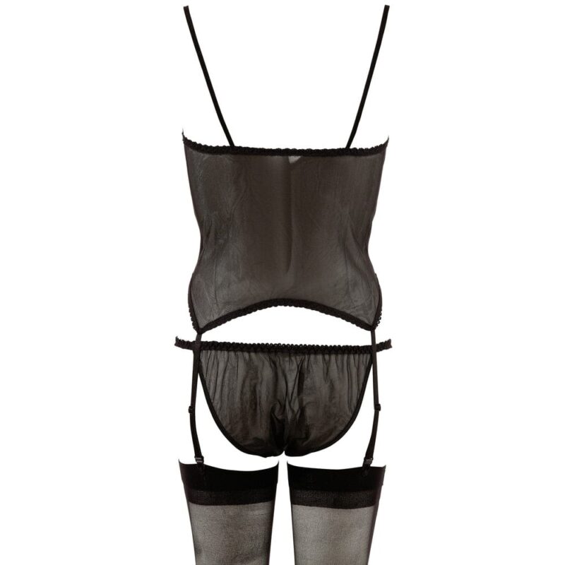 Reggicalze Nero Con Mutandine E Calze A Rete - R206695 - immagine 4