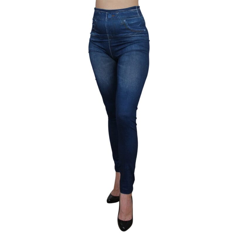 Nuovi Leggings Blu In Stile Jeans - Fd1012 - immagine 2