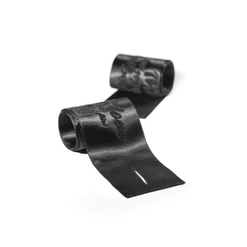 Manette Sensuali - Fascette Di Raso - Nero