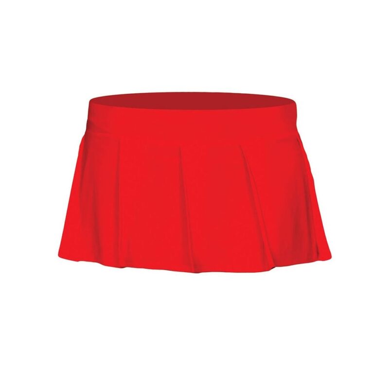 Minigonna A Pieghe In Tinta Unita Rossa - Ml25075Red - immagine 2