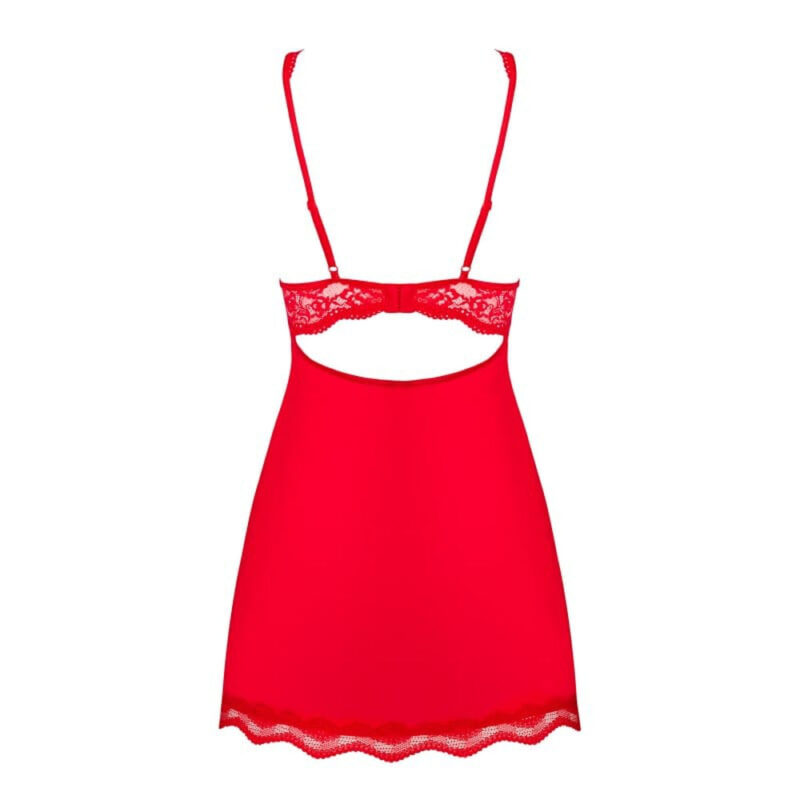 Babydoll In Voile Rosso - immagine 4