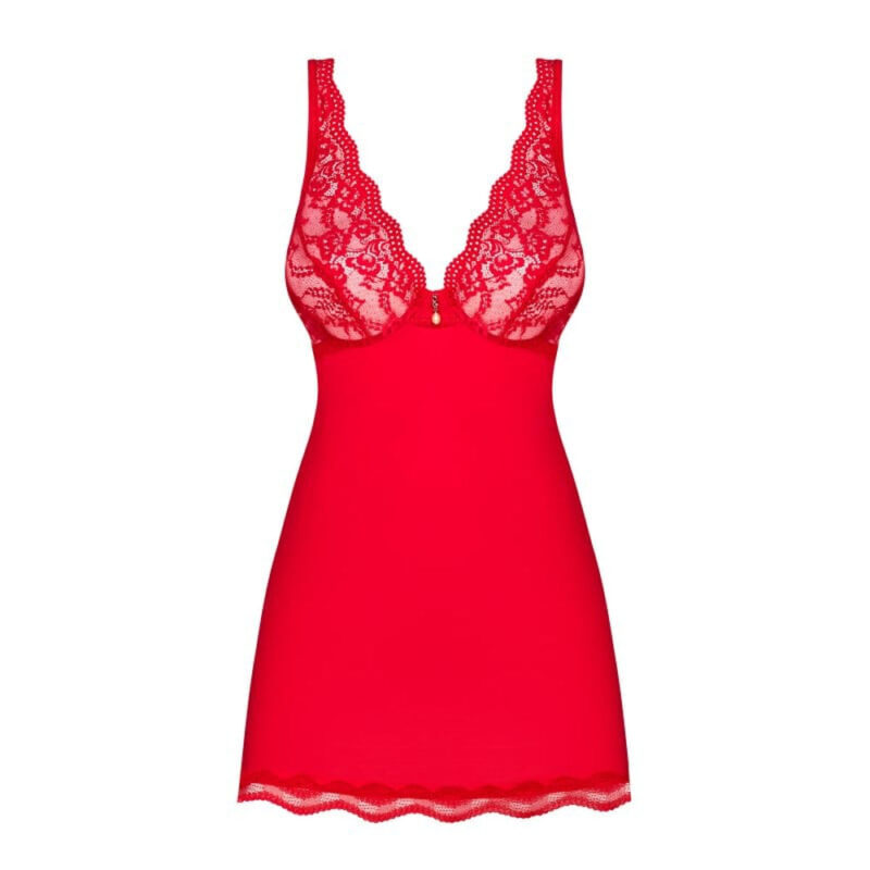 Babydoll In Voile Rosso - immagine 3