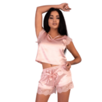 Pigiama Donna In Raso Rosa