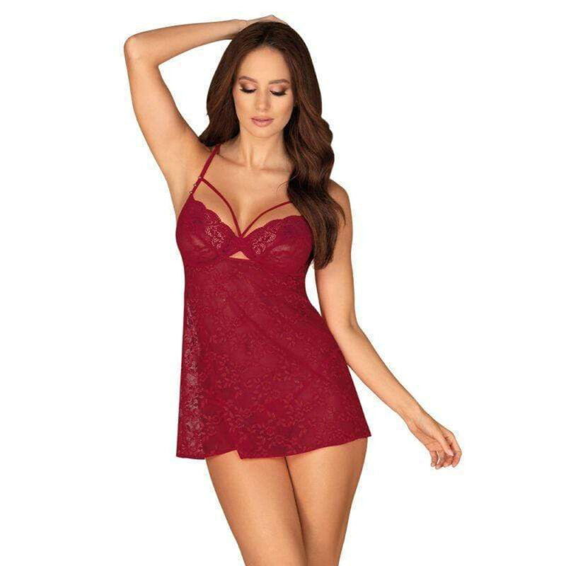 Abito Babydoll Bordeaux