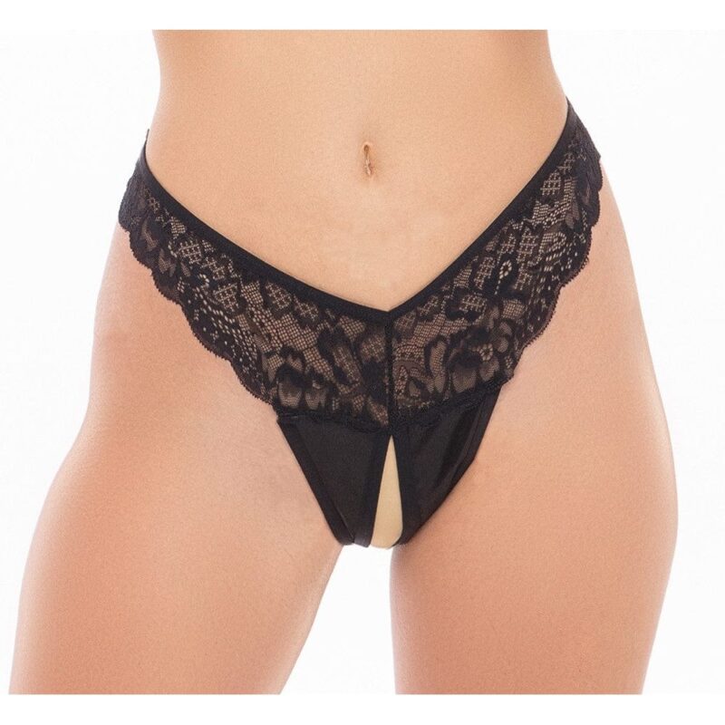 Tanga Diviso Nero - Ren1159-Blk - immagine 2