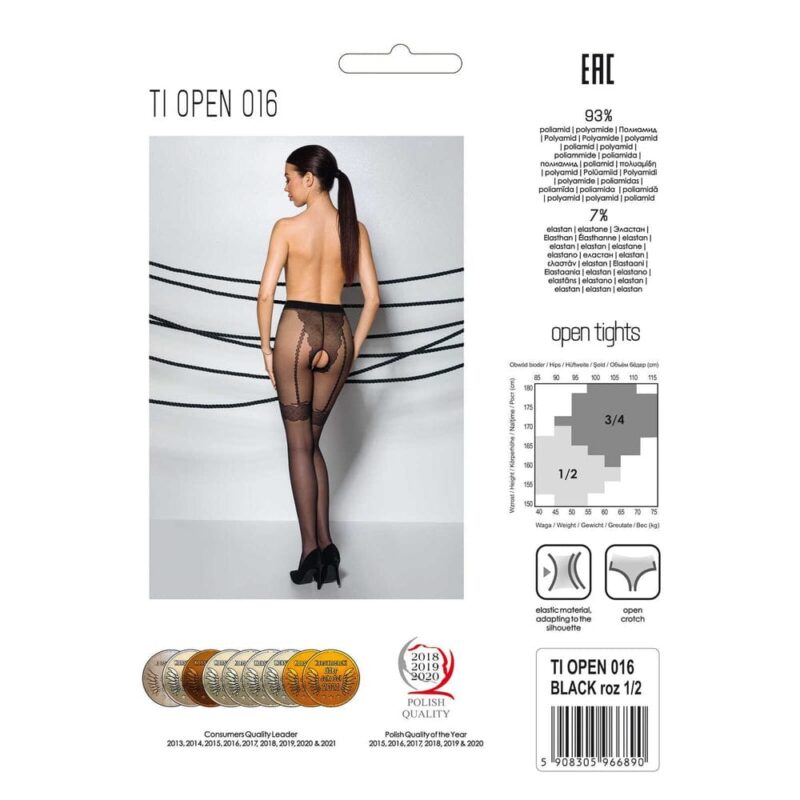 Tiopen 016 Collant Aperti 20 Den - Nero - immagine 2