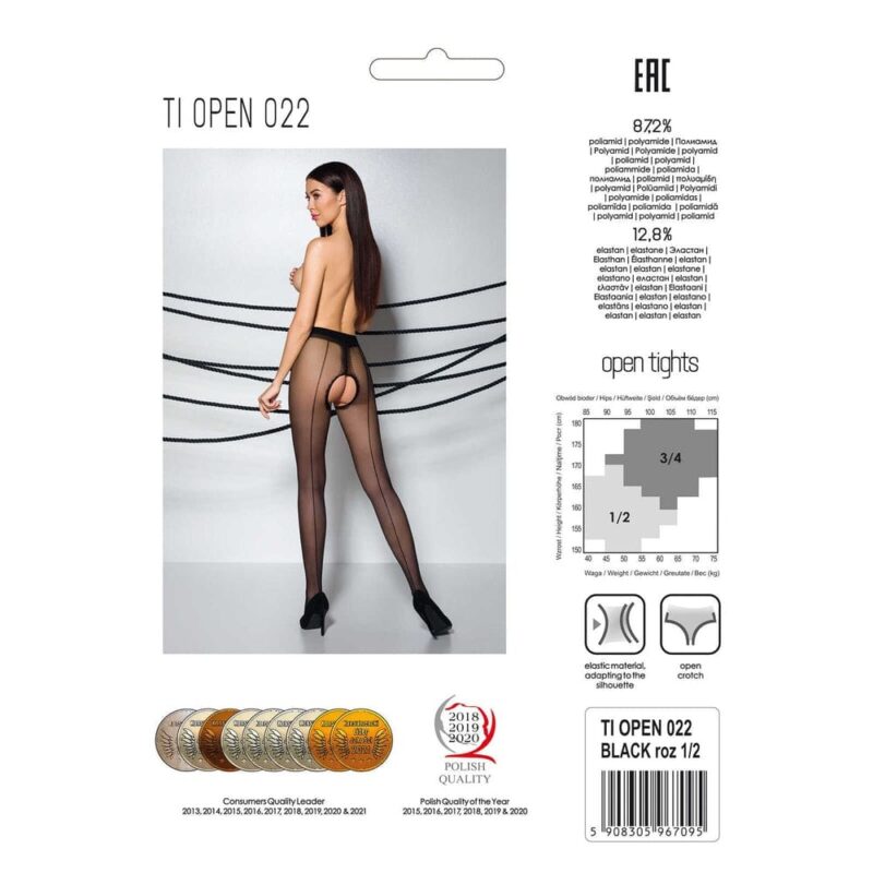 Tiopen 022 Collant Aperti 20 Den - Nero - immagine 2