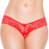 Perizoma rosso pizzo delicato fiocchi eleganza seduzione femminilità raffinata sensuale elegante seducente femminile sofisticata