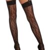 Calze nere a rete leopardate altezza coscia fascia elastica elegante seducente sensuale raffinata femminile
