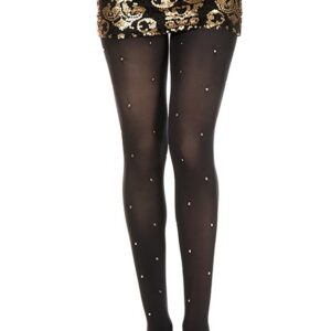 collant semiopachi neri strass brillanti luminosi riflessi gambe eleganti femminili sensuali modellanti elastici nylon elastan finitura