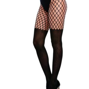 collant stile reggicalze opaco gambe rete larga cosce mutandina disegnata nylon spandex elasticità morbido sexy elegante resistente modellante