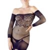 Vestitino nero senza cuciture rete fine perizoma elegante sensualità raffinata femminilità sensuale seducente femminile