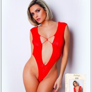 body rosso scollo profondo sensuale elegante modellante microfibra setosa aderente snellente comodo liscio seducente glamour sofisticato capolavoro