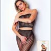 Set lingerie donna due pezzi rete aperta cavallo stile moderno audace seducente elegante femminile