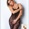 Bodystocking pizzo floreale rete fine nero elegante sensualità raffinata femminile sensuale seducente sofisticata lussuosa