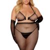Set lingerie taglie forti reggiseno gonna lunga trasparente elegante moderna audace sensuale raffinata seducente