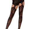 collant fantasia scollato cosce vita alta fascia elastica ampia reggicalze cucite calze semitrasparenti stampate morbide lisce sensuali raffinate eleganti seducenti