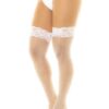 calze rete bianche autoadesive autoreggenti fascia pizzo silicone interno antiscivolo elastiche eleganti seducenti sensuali sexy confortevoli nylon spandex