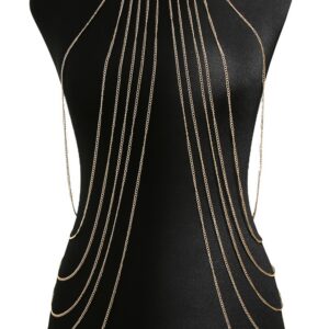 Gioiello Girocollo Catene Dorate Corpo Elegante Moda Accessorio Unico Donna sensuale raffinata seducente femminile