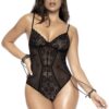 body pizzo nero sensuale italiano elegante raffinato femminile trasparenze rete modellante setoso morbido lacci regolabili fondo aperto seducente