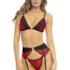 set intimo rosso reggiseno reggicalze perizoma sensuale elegante sexy elastico aderente morbido lucido 90 nylon 10 spandex