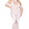vestaglia bodystocking bianca elegante sensuale microfibra elastica pizzo personalizzato inserti rete trasparente copertura comfort versatile seducente raffinata femminilità glamour lussuosa
