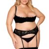 reggiseno taglie forti mezza coppa ferretto pizzo nero elastico sensualità dolcezza spalline regolabili chiusura gancio retro imbottitura schiuma supporto