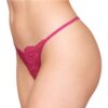 perizoma rosso sexy lingerie italiana pizzo trasparente setoso catena strass schiena audace raffinato femminilità seducente comfort elasticità nylon elastan elegante