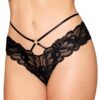 Culotte in pizzo nero con cinturini sottili e catene dorate design elegante seducente raffinato