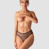 Culotte alta nera trasparente pois design seducente tessuto morbido elastico sensuale elegante raffinata femminile
