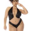 body donna nero trasparente schiena scoperta Romy pizzo rete sensuale elegante modellante setoso elastico aderente invisibile raffinato audace