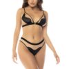 Set lingerie due pezzi nero carne spalline regolabili chiusura frontale elegante raffinato sensuale moderno