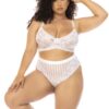 reggiseno pushup bianco Emberly pizzo tulle ricami raffinati trasparenza discreta microfibra morbida ergonomico taglie grandi comfort sostegno valorizzante sensuale elegante
