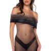 Vestaglia trasparente elasticizzata spalle scoperte tessuto leggero sensualità elegante sensuale raffinata seducente femminile sofisticata
