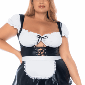 Costume sexy cameriera taglie forti tre pezzi completo elegante seducente festa carnevale serate tema