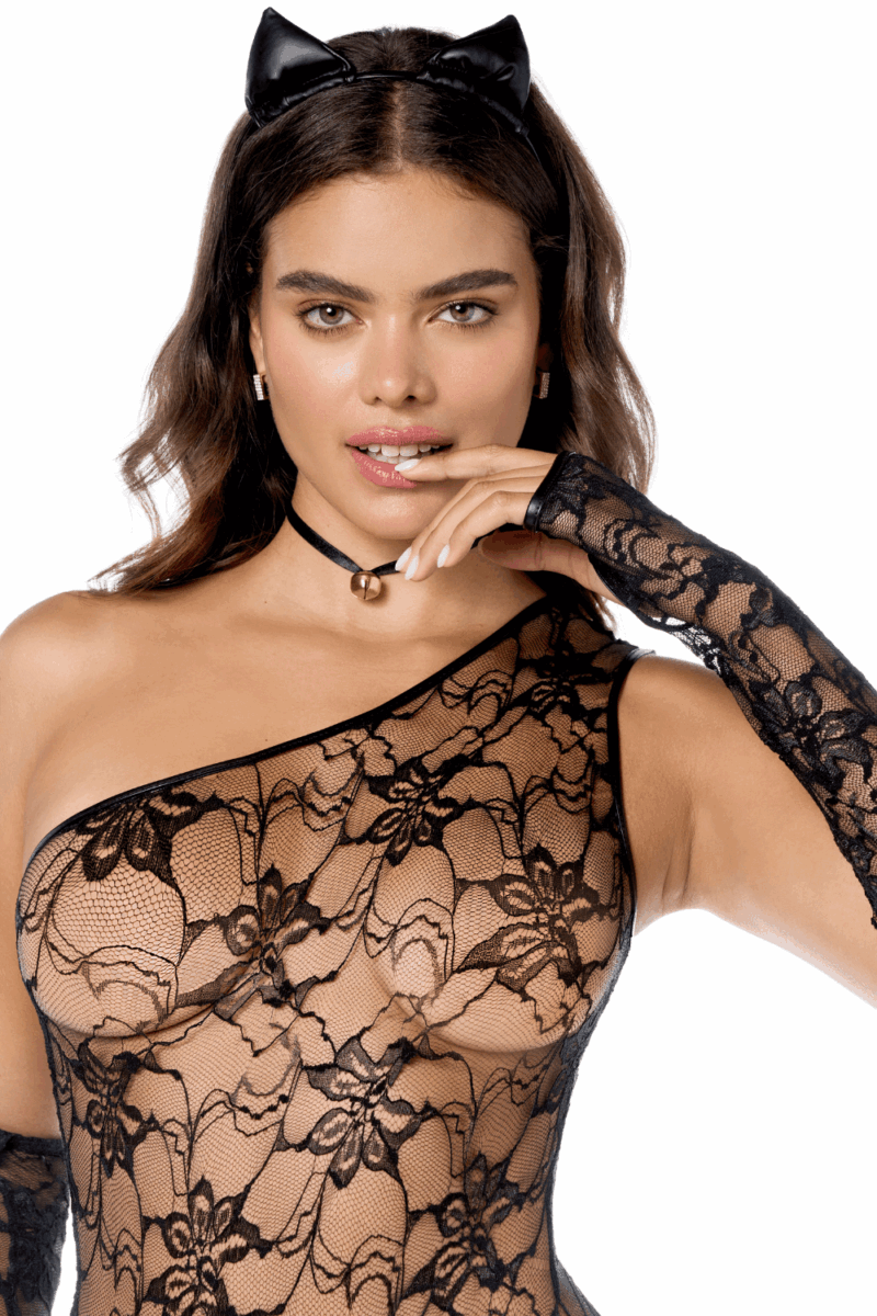 Costume sexy da gatta 5 pezzi - MAL60062COS - immagine 2