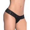 Perizoma brasiliano aperto pizzo nero fascia larga elegante sensuale raffinato femminile raffinata seducente sofisticata