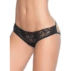 Mutandine nere aperte pizzo stile gabbia design seducente raffinato elasticizzato sensuale elegante raffinata femminile