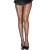 Collant neri fantasia decorati piccoli cuori trasparenti eleganti raffinati femminili per occasioni speciali serali